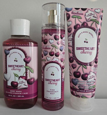 Bath  Body Works Sweetheart Cherry Fine Fragrance Mist, Body Cream  Body Wash