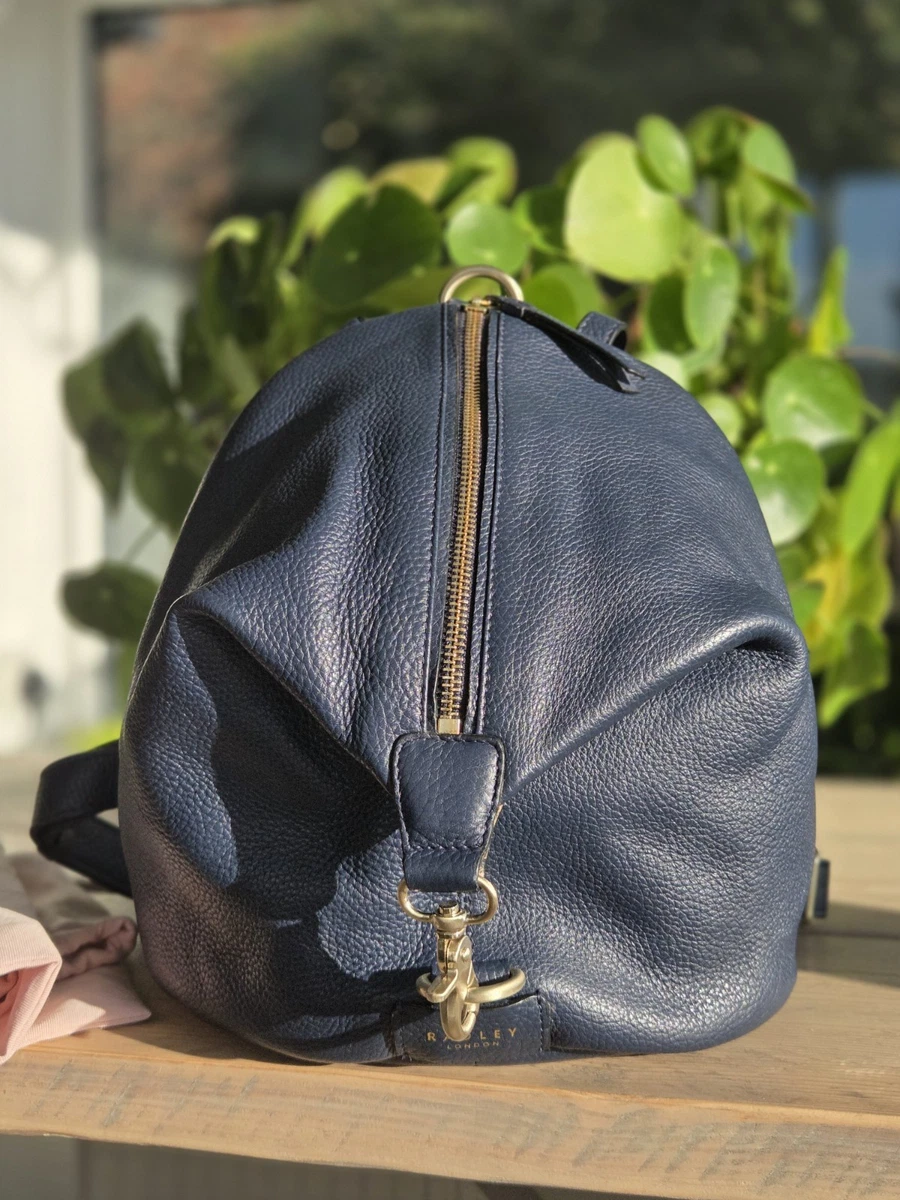 Radley London Navy Blue Scottie Dog Tag Backpack Purse. Super Cute! RADLEY LONDON Charleston Navy Blue Crossbody Bag Quilted  main image 4