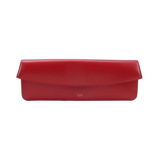 Celine Evening Clutch Normal Red Cowhide For Small Personal Items Duty Paid