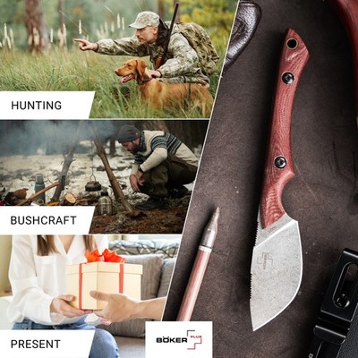 BOKER PLUS MUK Fixed Blade Hunting Knife Outdoor Skinner 14C28N