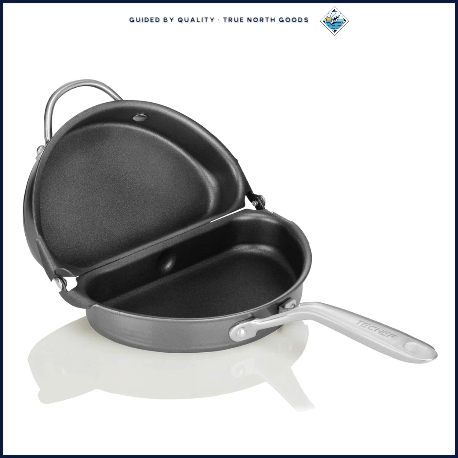 Black Nonstick Omelette Pan with Stainless Steel Handle for Versatile Use