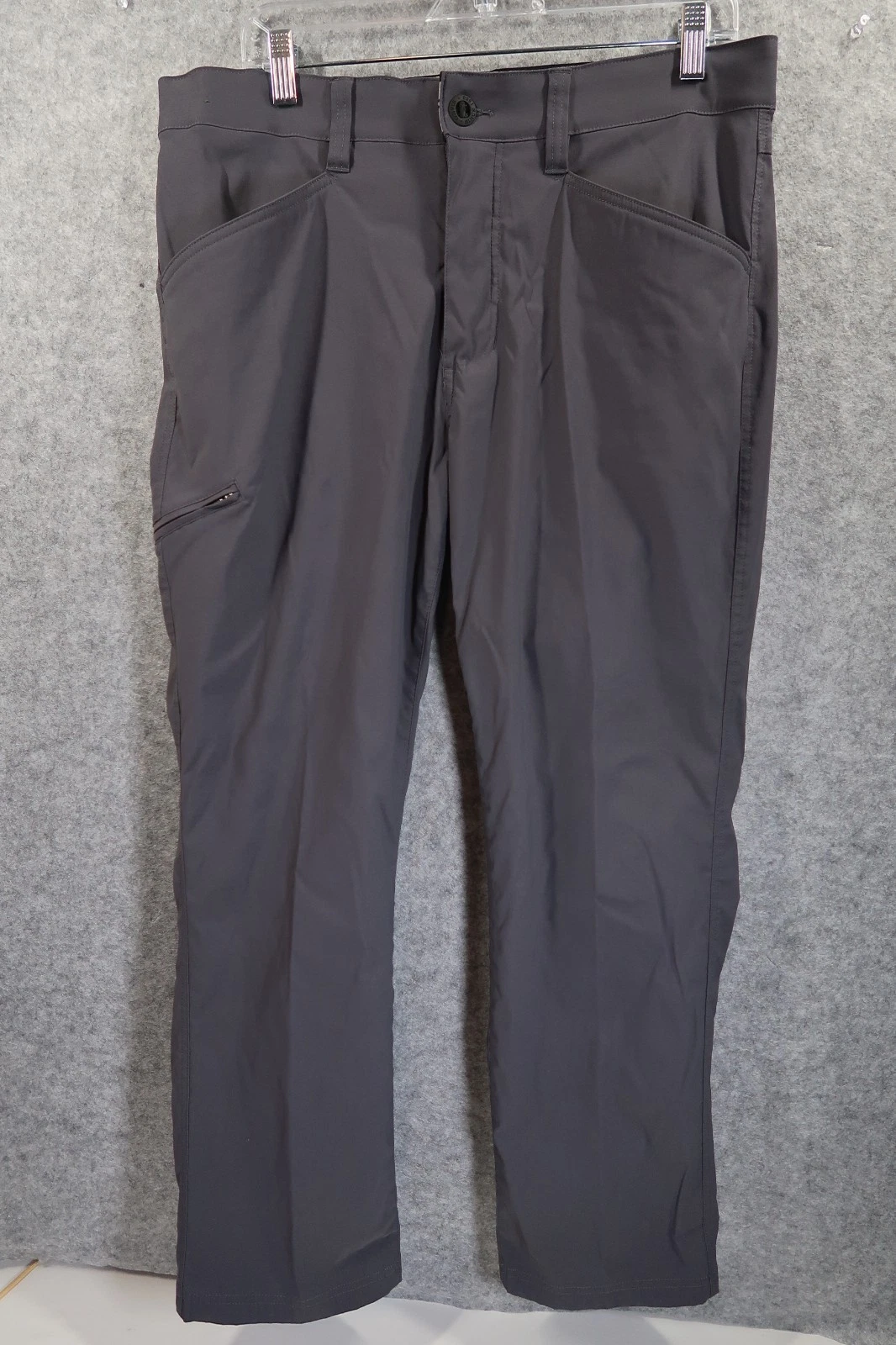 Orvis Mens Size 34x29 Khaki Outdoor Utility Pants Zip Pocket Stretch Casual Gray