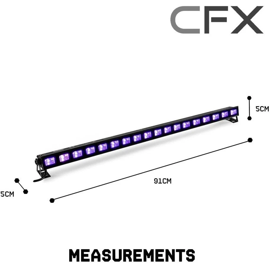 CFX UVBAR18 -  1 Meter Ultra violet LED Bar - Dj disco stage special effect - Image 2 of 4