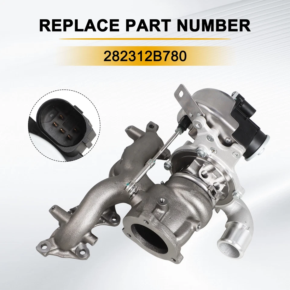 Turbocompresor para Kia Seltos Hyundai Kona 1.6L 2019 2020 2021 2022 2023 Foto 3 de 4