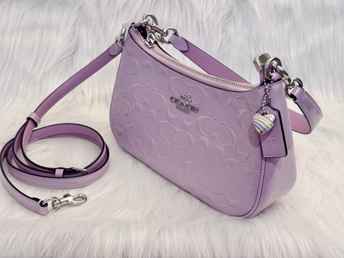 NWT COACH Teri Shoulder Bag Signature Leather Heart Charm CDA98 | eBay