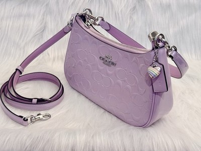 Coach CDA98 Teri Shoulder Bag In Signature Leather With Heart 