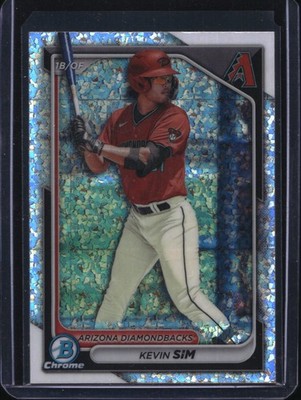 2024 Bowman #BCP-34 Kevin Sim Chrome Prospects Mini-Diamond Refractors
