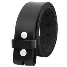 Falari Replacement Genuine Leather Belt Strap Without 48 waist 46 , Black