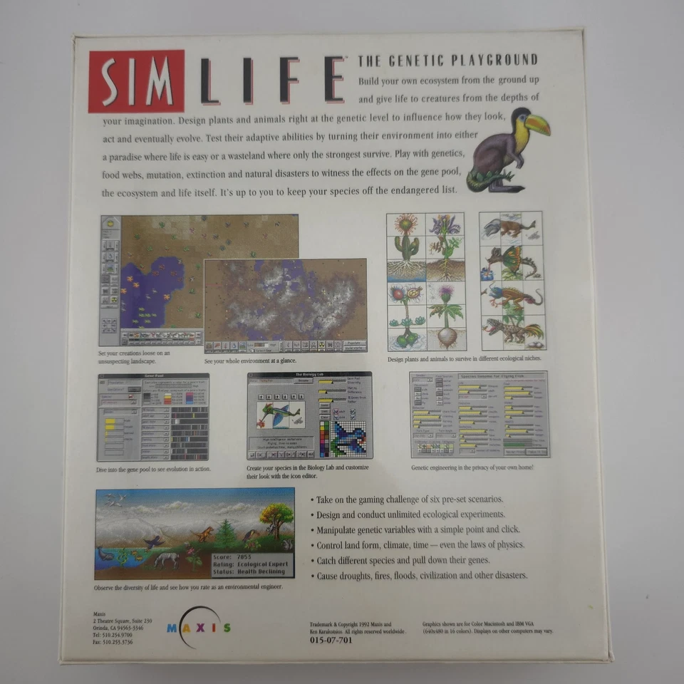 SimLife: The Genetic Playground, 1992, Big Box, New & Sealed - Image 3 of 4