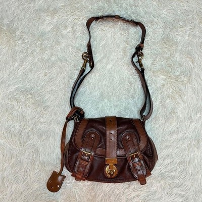 Chloe Y2K Brown Leather Shoulder Bag Chic Vintage Designer Style Pre-Owned #0873