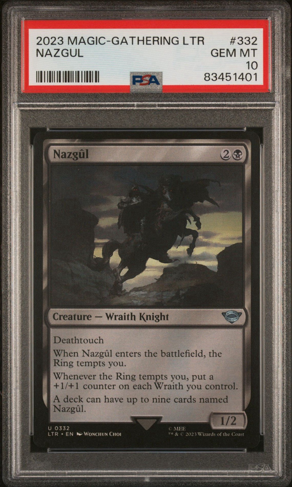 PSA 10 2023 MTG Lord of the Rings Nazgul LTR #332
