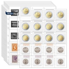 ENPOINT 600 Pockets Acid Free Coin Sleeves, Non Stick and Glare, Clear