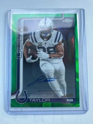 2025 Topps Chrome Jonathan Taylor Green Lava Refractor (RAW)