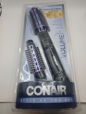 Conair 2-in-1 Hot Air Styler 1.5" Curling Brush  1" Bristle Brush Combo New