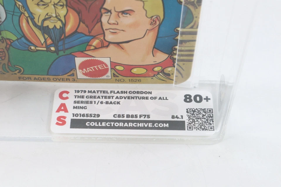 Figura de acción de colección Mattel 1979 Flash Gordon Ming grado CAS 80+ 84,1 Foto 2 de 4