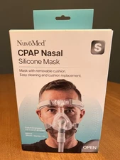 New CPAP Silicone Nasal Mask Size S Small Cushion + HeadGear NuvoMed