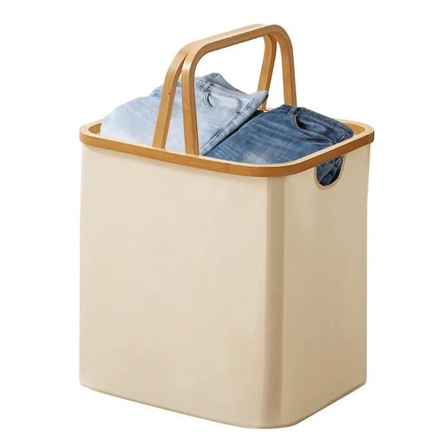 Oxford Cloth Folding Laundry Hamper Bamboo Handle Closet Organizer Toy StorageUS - Picture 10 of 18