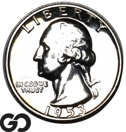 1953 Washington Quarter PROOF, Premium Quality Superb Gem PR++