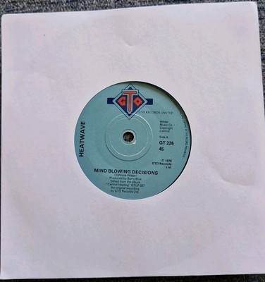 VINTAGE VINYL - MIND BLOWING DECISIONS by HEATWAVE - 7 INCH 45 RPM SINGLE