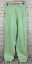 Adidas S2325W762 Women's 3 Stripe Essentials Fleece Pants Green S Small