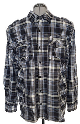BKE Slim Fit Stretch Size XL  Across Chest 24  L 30  Adj  Sleeves Men Pkts