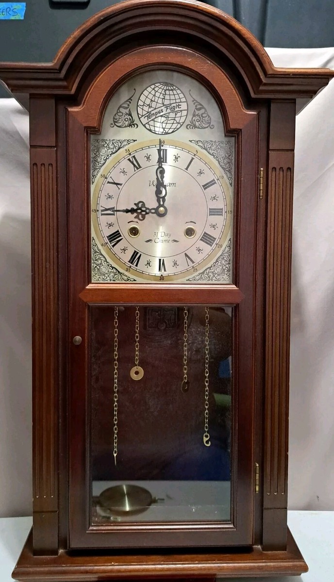 【最終価格早い者勝ち】真鍮製船舶掛時計 クオーツムーブメント Waltham 31 Day Chime 26