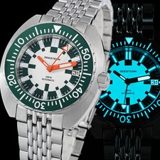 Orologio uomo militare Seestern LUME DIAL S406-2.01 42MM lunetta ceramica 200m DIVER'S