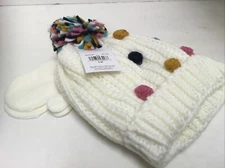 Capelli New york Girls/Toddlers 2-4T Hat & Mittens  Set / Brand New with tag