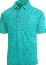 Men's Golf Polo Shirt Dry Fit Moisture Wicking Performance Short Sleeve Athletic