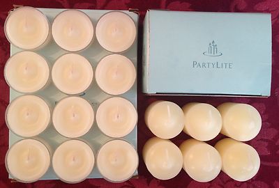 PartyLite FRENCH VANILLA Tealight & Votive Candles New LOT 18 Sweet Retired NIB