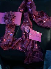 BETSEY JOHNSON Dark Pink Fancy Sequin Infinity Scarf ONE SIZE