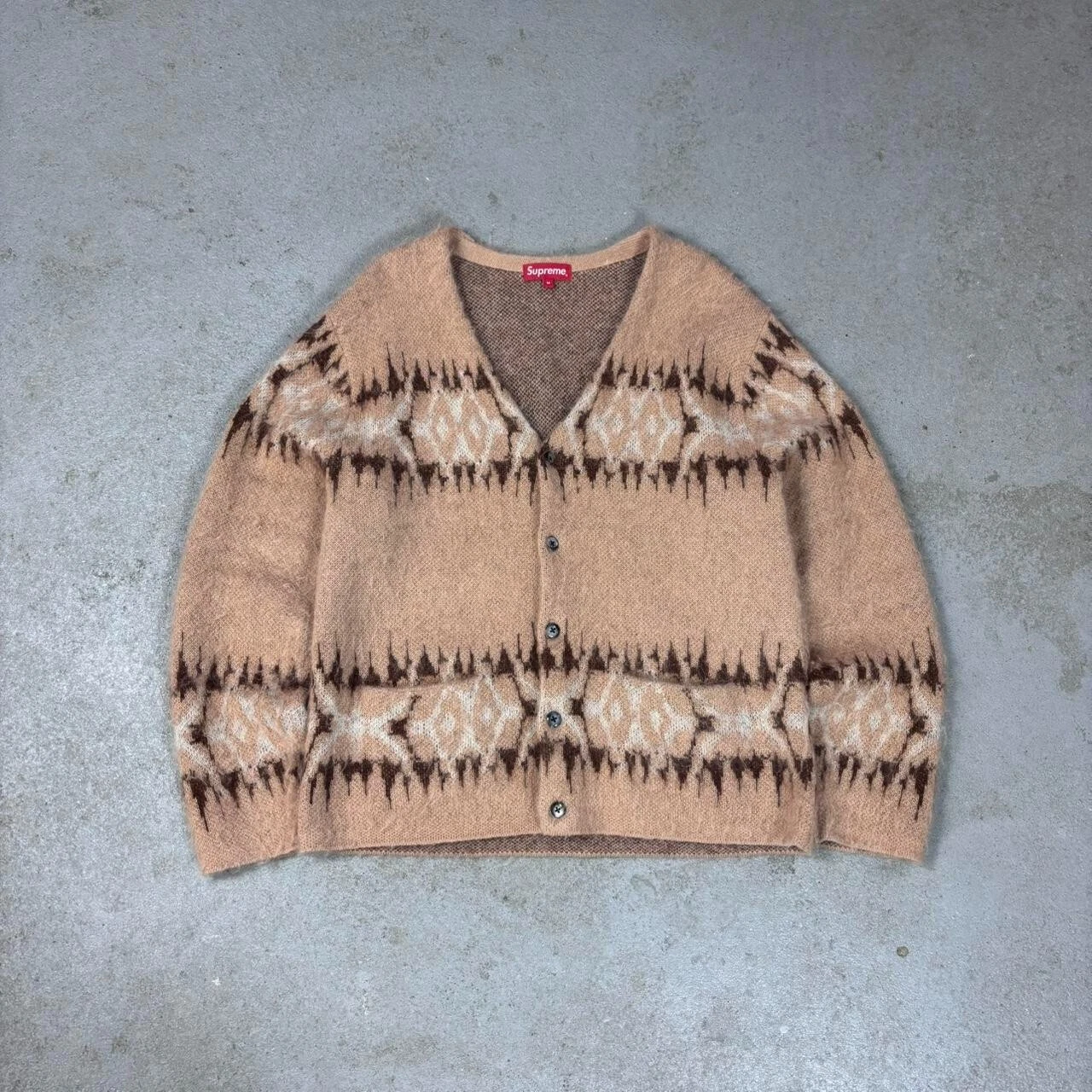 Cardigan en maille abstraite suprême