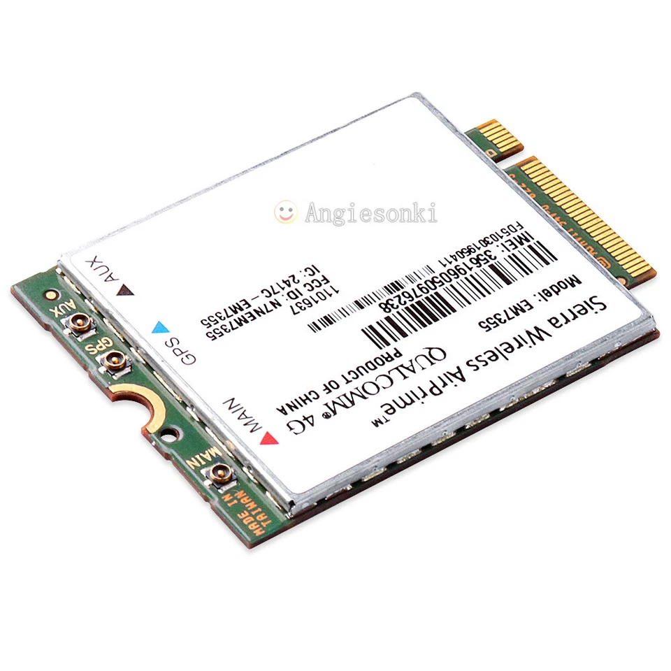 Sierra Wireless AirPrime EM7355 4G LTE Module WWAN Wifi Card,Gobi 5000 NGFF AT&T - Image 2 of 4