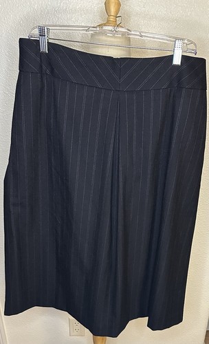 Vintage Banana Republic Marine Rock mit Taschen Größe 12 Old School Nadelstreifen