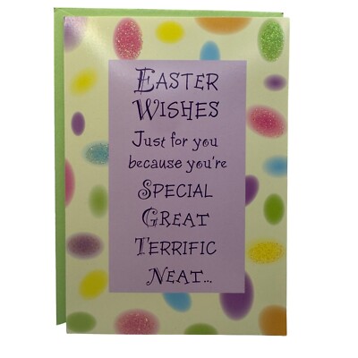 Easter Greeting Card With Colorful Design & Envelope By Academy Greetings