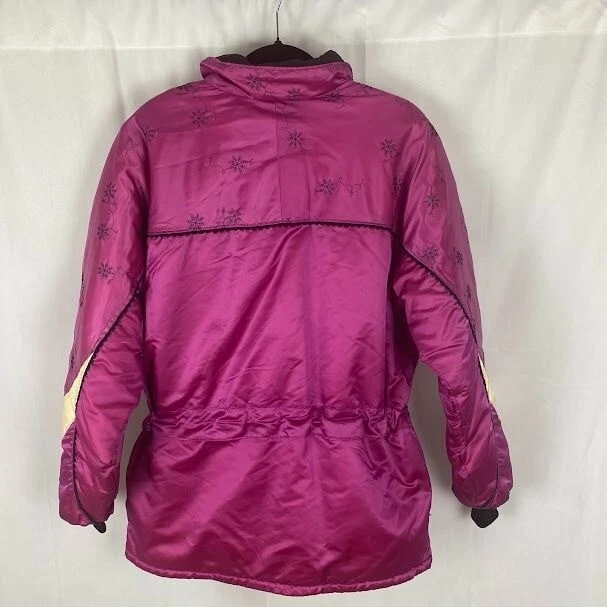 Polaris Vintage Snowmobile ski Jacket Pink Women's Medium - Image 2 of 4
