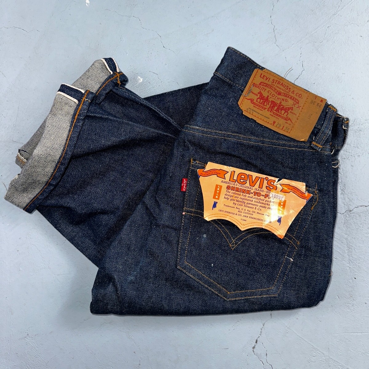 Levis 501 VTG 70s SS Deadstock Redline Selvedge Jeans XX