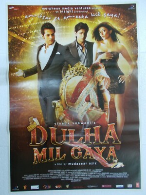 Dulha Mil Gaya 2010 Shah Rukh Fardeen Khan Sushmita Sen Rare POSTer Bollywood