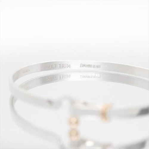 Tiffany & Co Bangle Bracelet Hook Eye Wire Ag925 K18YG Women Used - Picture 7 of 8