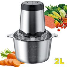 Electric Food Chopper Electric Stainless Steel Processor Meat Grinder Mixer 2L