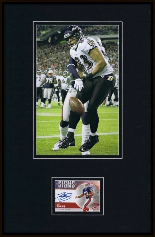 Lee Evans THE DROP Signed Framed Rookie Card & Photo Display TOPPS Ravens |  eBay