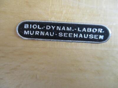 (10074) Kleine Reklamemarke - Biol. Dynam. Labor Murnau - Seehausen