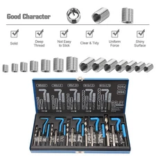 131tlg Gewinde Reparatur Satz Gewindereparatur Werkzeug Auto M5 M6 M8 M10 M12