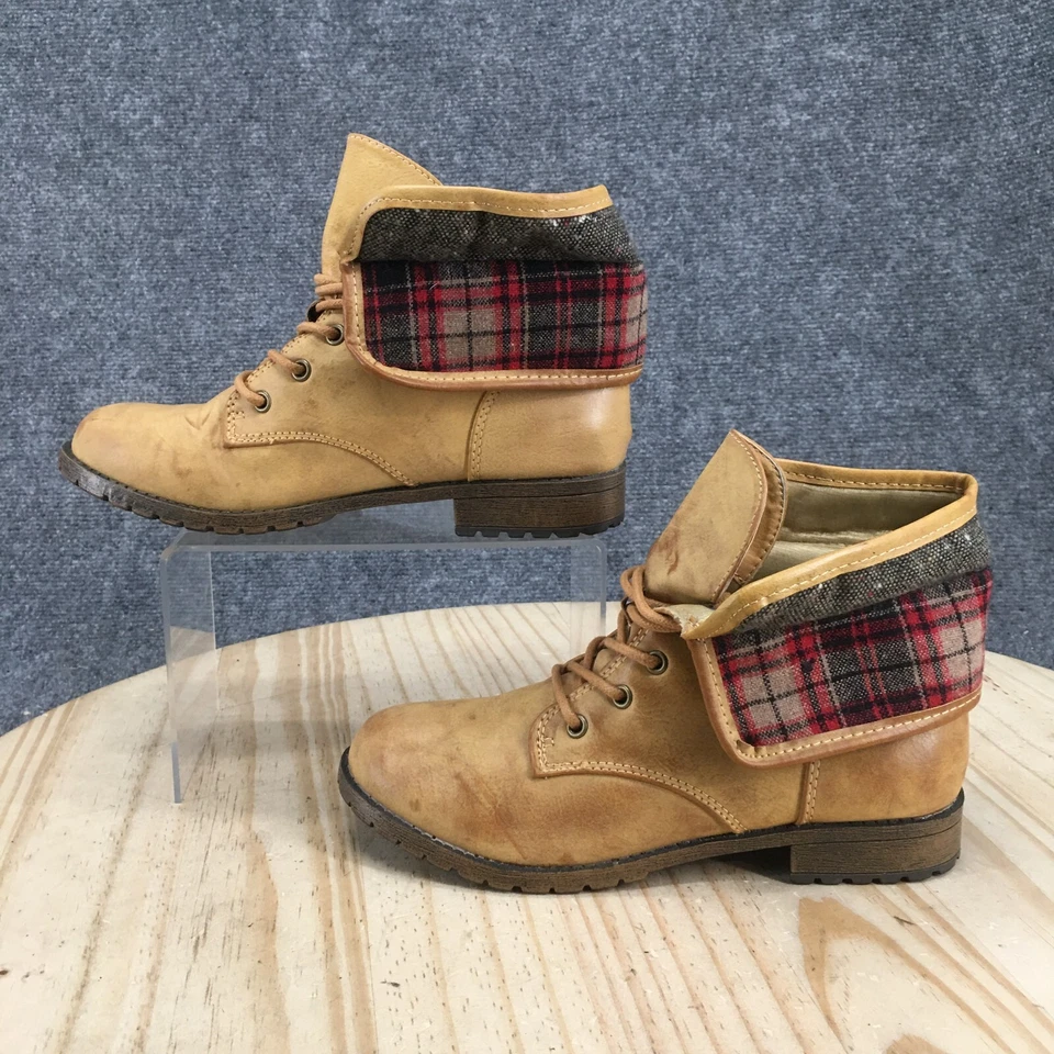 Rampage Combat Boots Womens 6 M Jackson Multicolor Faux Leather Round Toe Ankle - Image 2 of 4