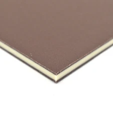 BuyPlastic ColorCore Plastic Sheet  3/4" x 12" x 12" Brown-Tan-Brown