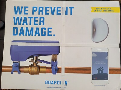 Guardian Leak/Flood Prevention Plus GVD3 3 Leak Detectors 2 Remote (See Descrip)
