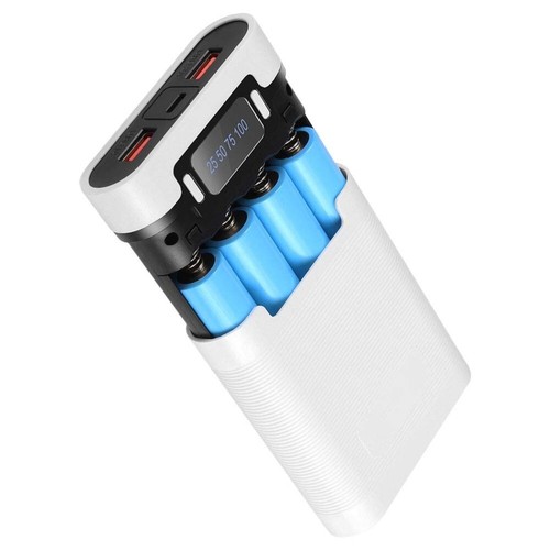 Dual USB Battery Box Kleine Powerbank Mit Schnellladung Tragbare Ladebank - Bild 3 von 12