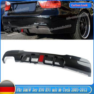 Performance Style Diffusor Carbon Look für BMW E90 E91 M-Paket 330i Heckdiffusor