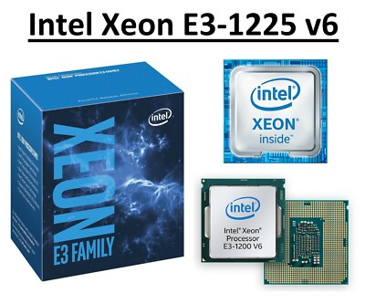 Intel Xeon E3-1225 v6 SR32C 3,3   3,7 GHz, 8 MB, 4 Kerne, Sockel LGA1151, 73W CPU