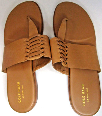 NEW Cole Haan Grand 36O Women's Size 9.5 B Felix Sandals Leather Flat Sandals